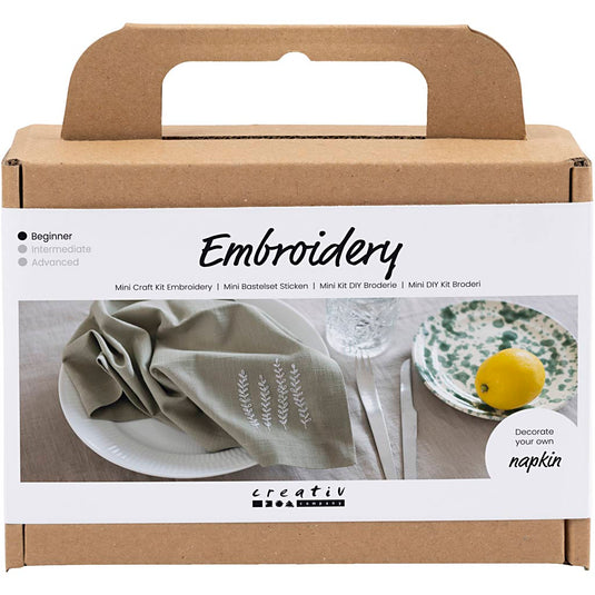 Creativ company https: www.cchobby.nl mini-hobbyset-borduren-servet-dusty-groen-1-doos