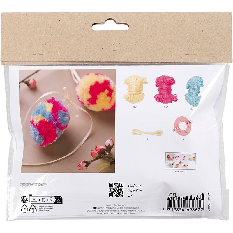 Load image into Gallery viewer, Creativ company https: www.cchobby.nl mini-hobbyset-pompom-eieren-kleurrijk-1-doos
