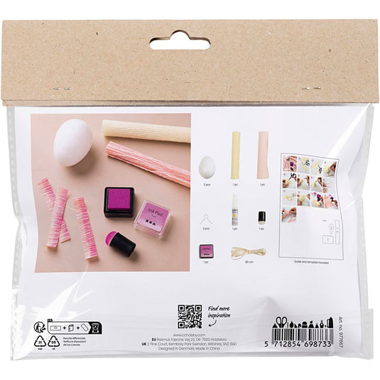 Creativ company https: www.cchobby.nl mini-hobbyset-crepepapier-eieren-lichtroze-lichtgeel-1-doos