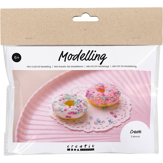 Creativ company https: www.cchobby.nl mini-hobbyset-boetseren-donuts-roze-turquoise-wit-geel-1-doos