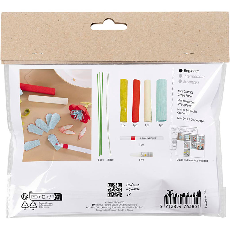 Load image into Gallery viewer, Creativ company https: www.cchobby.nl mini-hobbyset-crepepapier-bloemen-van-crepepapier-pastelkleuren-1-doos
