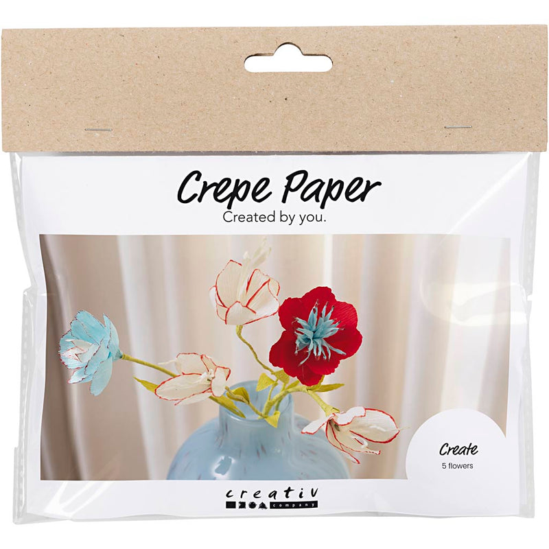 Load image into Gallery viewer, Creativ company https: www.cchobby.nl mini-hobbyset-crepepapier-bloemen-van-crepepapier-pastelkleuren-1-doos
