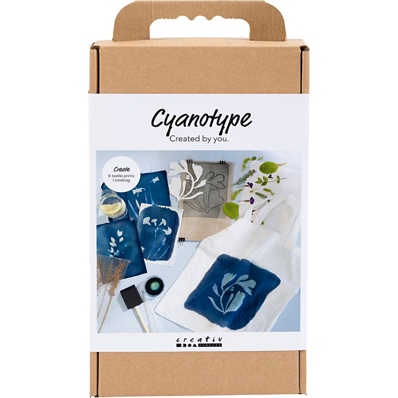 Load image into Gallery viewer, Creativ company hobbyset cyanotypie textiel blauw
