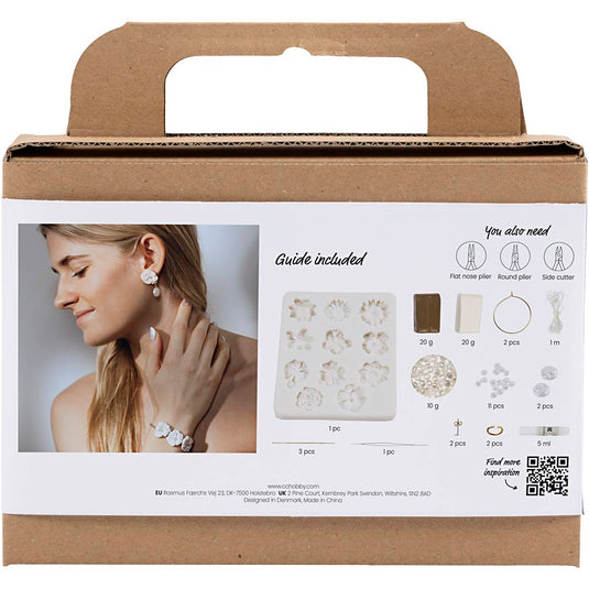 Creativ company mini hobbyset sieraden oorbellen armband en halsketting bloemontwerp