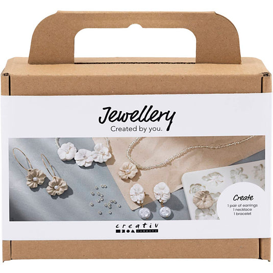 Creativ company mini hobbyset sieraden oorbellen armband en halsketting bloemontwerp
