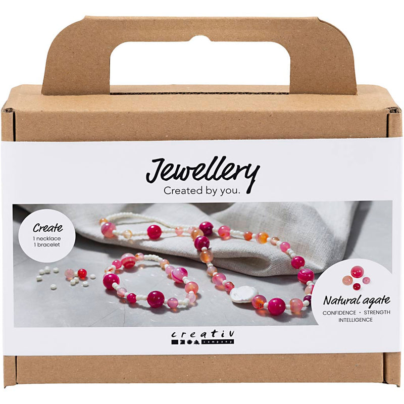 Load image into Gallery viewer, Creativ company https: www.cchobby.nl mini-hobbyset-sieraden-halsketting-en-armband-roze-1-doos
