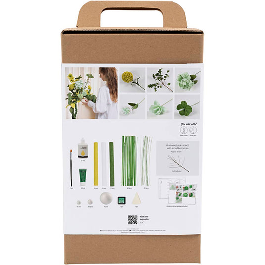 Creativ company https: www.cchobby.nl maxi-hobbyset-crepepapier-bloemenboeket-lichtgroen-donkergroen-pastel-groen-wit-1-doos