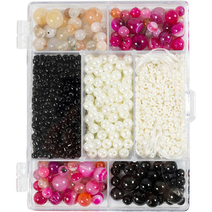 Https: www.cchobby.nl creatieve-box-sieraden-agaten-afm-2-6-10-mm-gatgrootte-0-8-1-8-mm-ca-2740-stuk-beige-zwart-roze-wit-parelmoer-1-doos