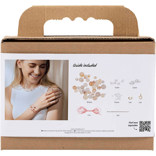 Creativ company mini hobbyset sieraden halskettingen en armband roze