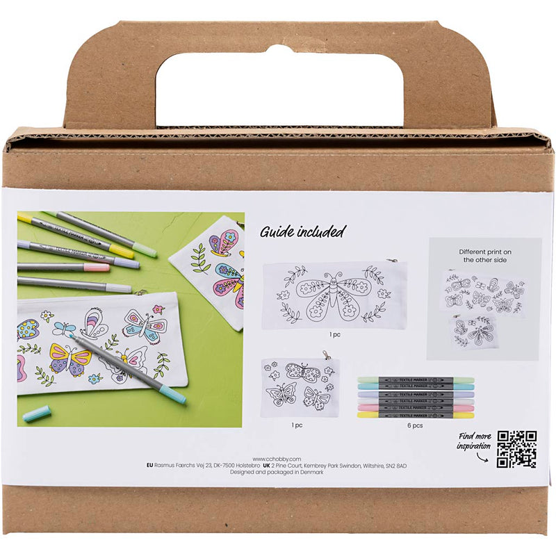 Load image into Gallery viewer, Creativ company https: www.cchobby.nl mini-hobbyset-textieldecoratie-vlinders-pastelkleuren-1-doos
