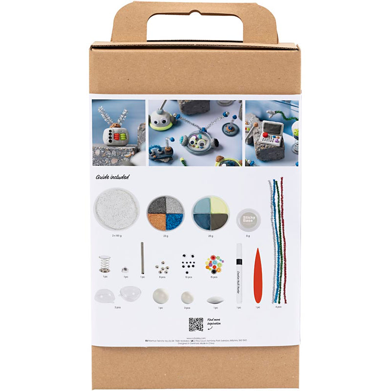 Load image into Gallery viewer, Creativ company https: www.cchobby.nl hobbyset-boetseren-robot-blauw-grijs-rood-verzilverd-1-doos
