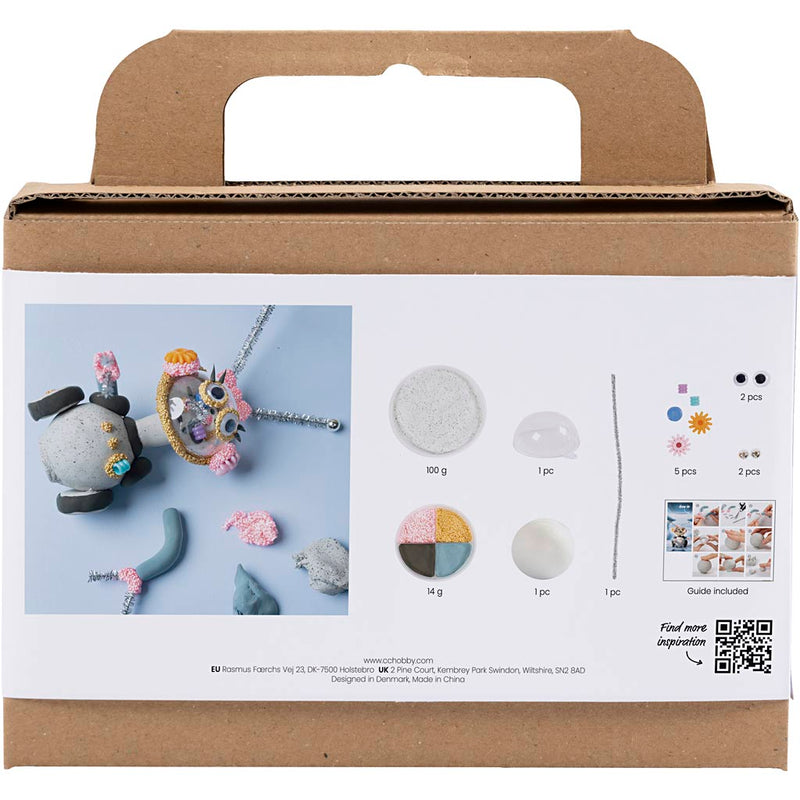 Load image into Gallery viewer, Creativ company mini hobbyset robot boetseren grijs en roze
