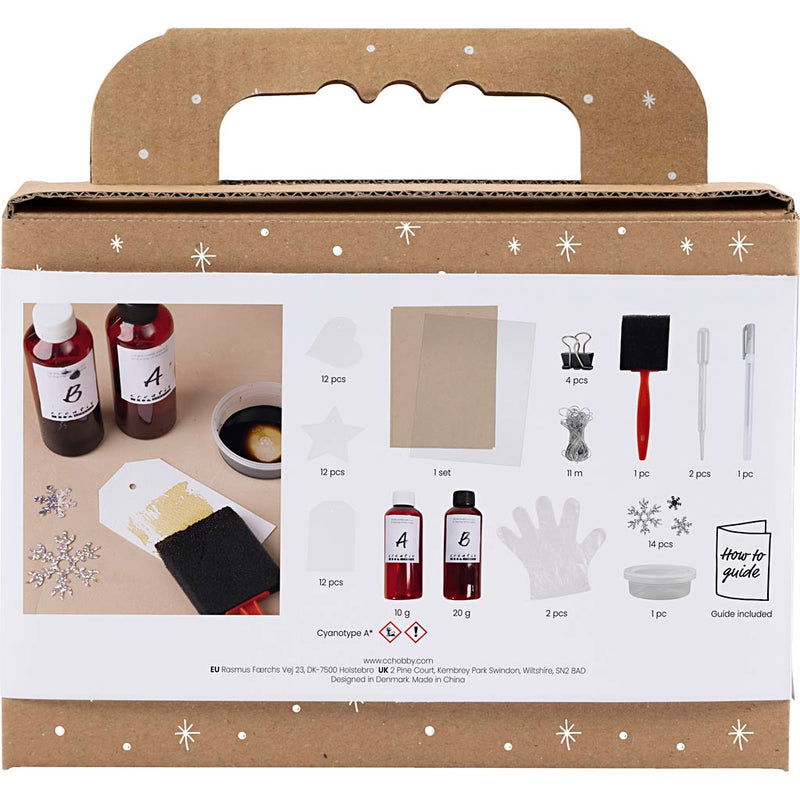 Load image into Gallery viewer, Creativ company https: www.cchobby.nl mini-hobbyset-cyanotypie-geschenklabels-blauw-zilver-1-doos
