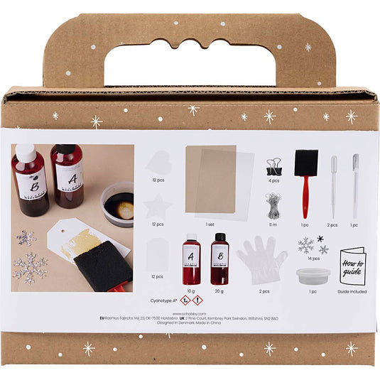 Creativ company https: www.cchobby.nl mini-hobbyset-cyanotypie-geschenklabels-blauw-zilver-1-doos