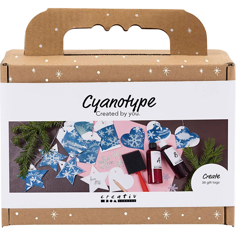Load image into Gallery viewer, Creativ company https: www.cchobby.nl mini-hobbyset-cyanotypie-geschenklabels-blauw-zilver-1-doos
