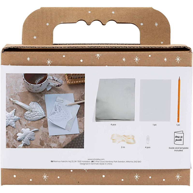 Load image into Gallery viewer, Creativ company https: www.cchobby.nl mini-hobbyset-decoratie-kerstdecoratie-silver-metal-1-doos
