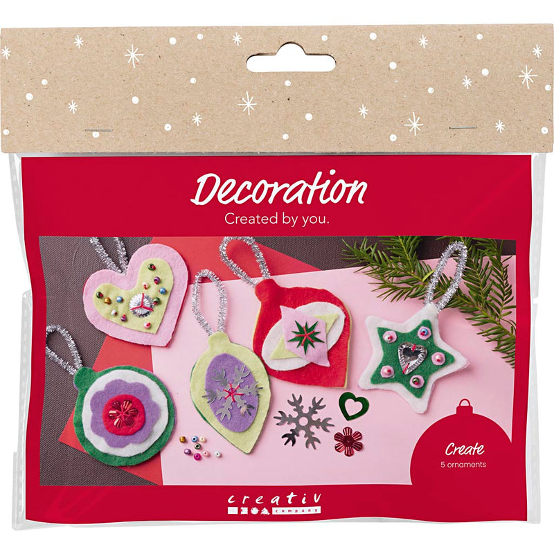 Load image into Gallery viewer, Creativ company https: www.cchobby.nl mini-hobbyset-decoratie-vilten-kerstdecoraties-diverse-kleuren-1-doos
