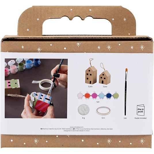 Creativ company mini hobbyset decoratie huizen kleurrijk