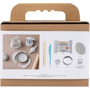 Creativ company mini hobbyset boetseren kandelaar met schelpen off white