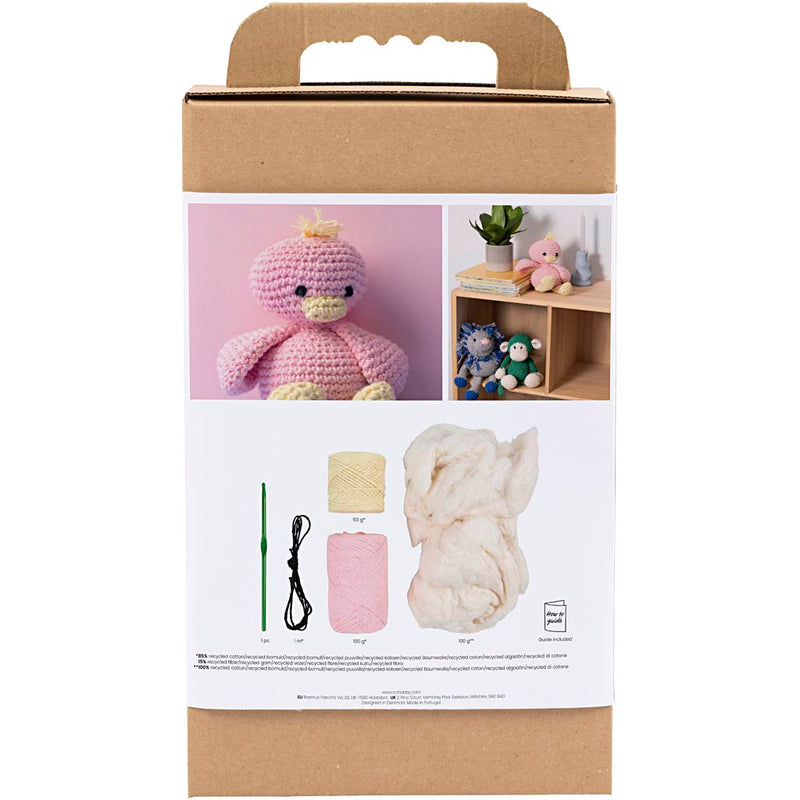 Load image into Gallery viewer, Creativ company https: www.cchobby.nl hobbyset-amigurumi-eendje-lichtroze-lichtgeel-1-doos
