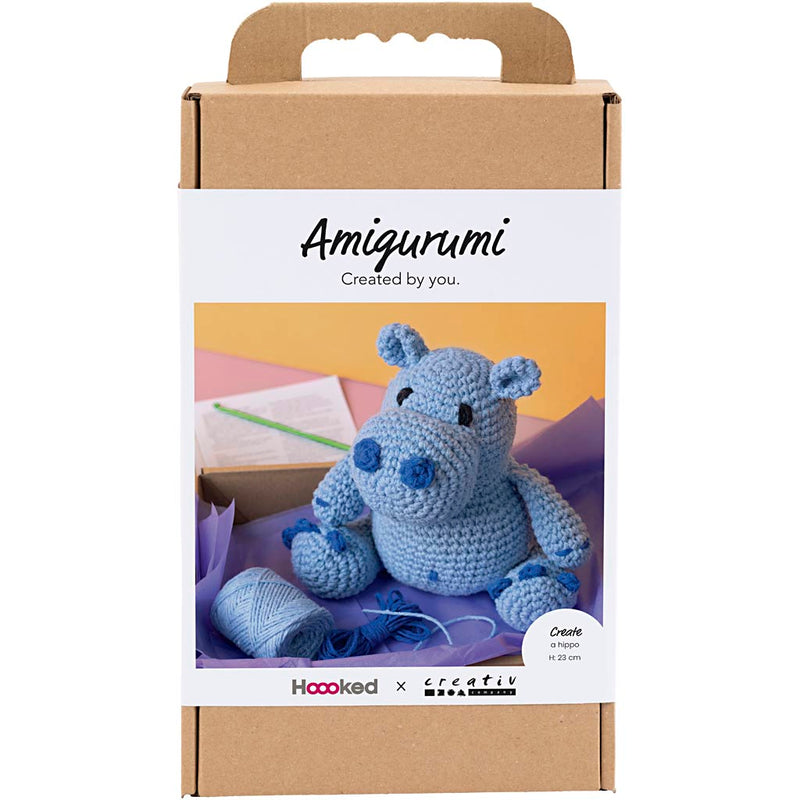 Load image into Gallery viewer, Creativ company https: www.cchobby.nl hobbyset-amigurumi-nijlpaard-blauw-lichtblauw-1-doos
