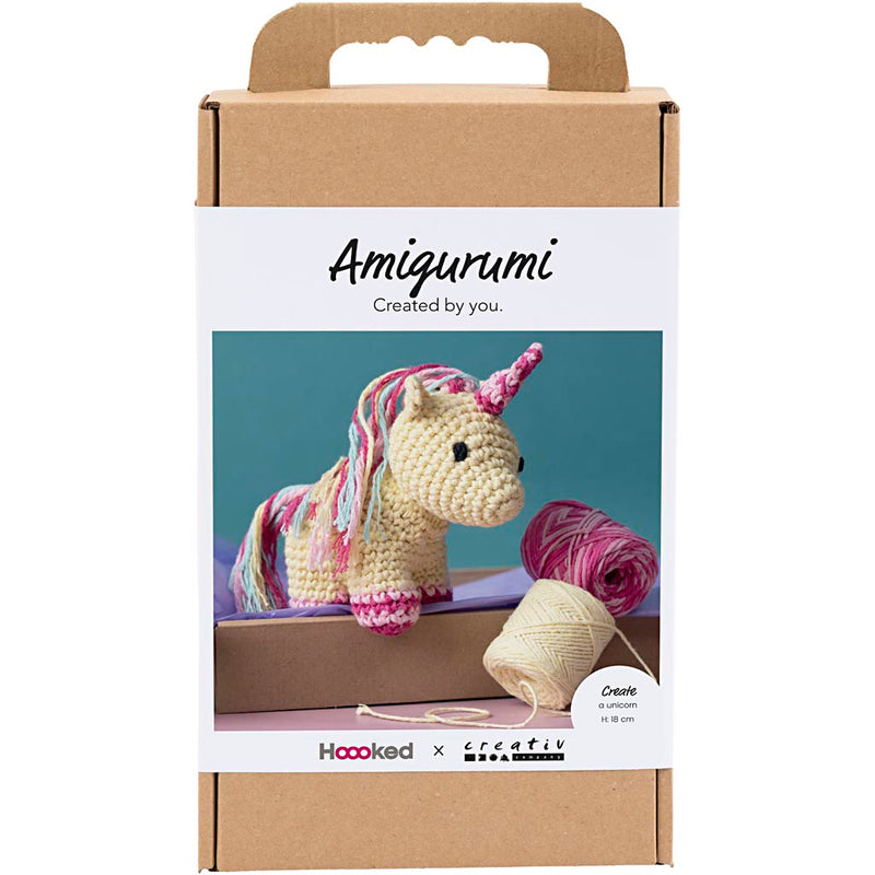 Load image into Gallery viewer, Creativ company https: www.cchobby.nl hobbyset-amigurumi-eenhoorn-regenboogkleuren-1-doos
