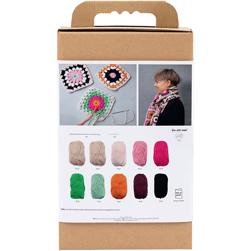 Load image into Gallery viewer, Creativ company https: www.cchobby.nl hobbyset-haken-sjaal-creme-warme-kleuren-1-doos
