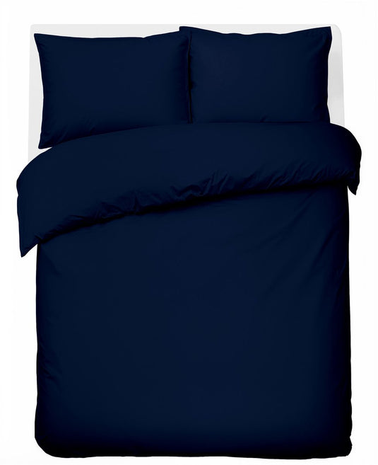 Hush. living hush living - dekbedovertrek percale 100% katoen - 200tc - extra fris en koel - sterk en slijtvast - 240x220+20cm - 2 x 60x70cm kussenslopen - met bevestigingslusjes - navy