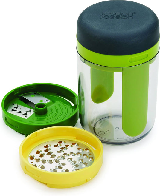 Joseph joseph spiro 3-in-1 spiraalsnijder - incl. opvangbak - rvs nylon - 7,8 x 7,8 x 16 cm - groen
