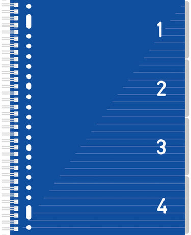Kangaro 4-in-1 blok â€“ a4 - lijn - 200 pagina's - 80 grams - blauw