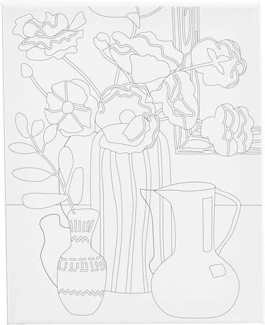 Creativ company schildercanvas met print stilleven met bloemen 24x30 cm