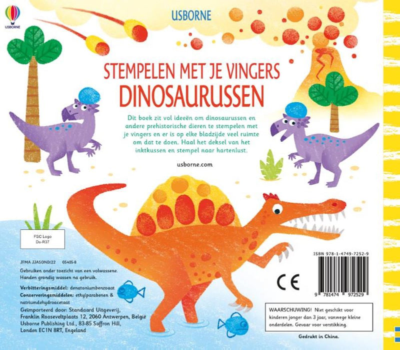 Chargez l'image dans la visionneuse de la galerie, Wpg uitgevers stempelen met je vingers - dinosaurussen
