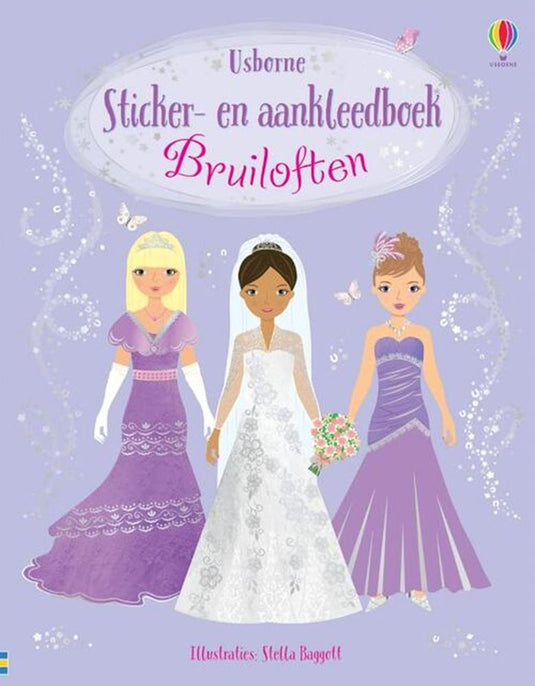 Sticker en aankleedboek bruiloften. 4+