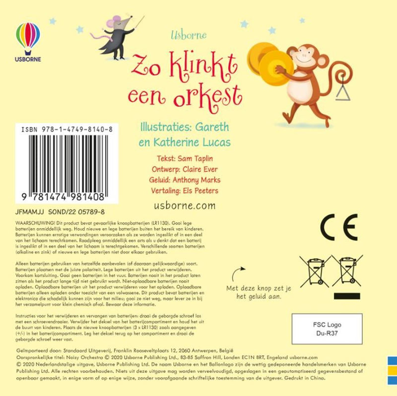 Afbeelding laden in galerijviewer, Geluidenboek: zo klinkt een orkest. 1+

