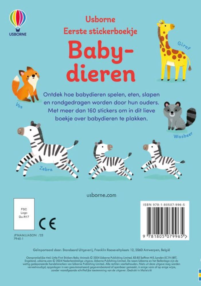 Chargez l'image dans la visionneuse de la galerie, Stickerboek: babydieren. 3+
