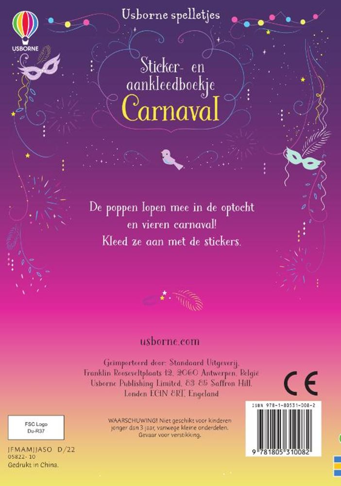 ギャラリービューアに画像をロードする, Sticker en aankleedboekje carnaval.
