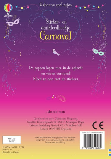 Sticker en aankleedboekje carnaval.