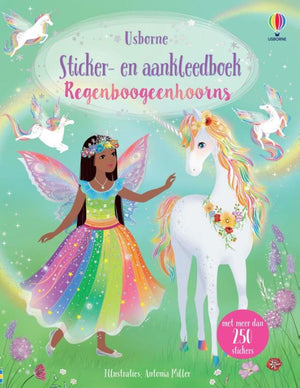 Stickerboek: regenboogeenhoorns. 5+
