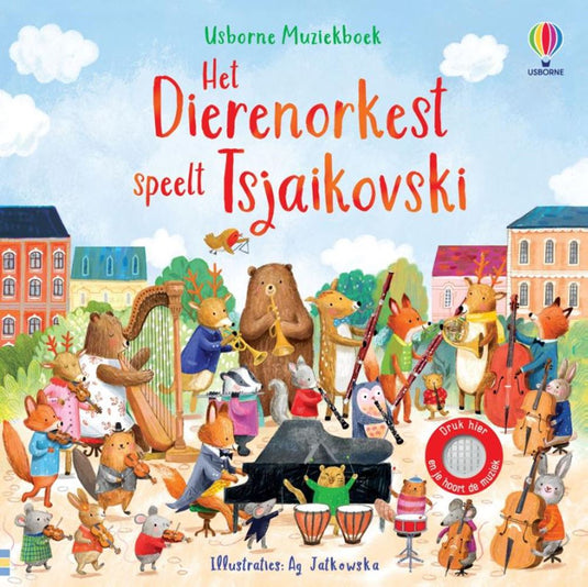 Geluidenboek orkest speelt tsjaikovski