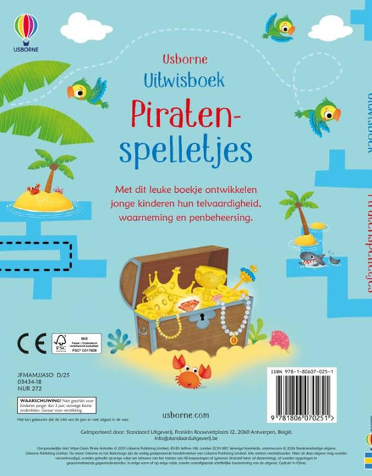 Uitwisboek piratenspelletjes 3+