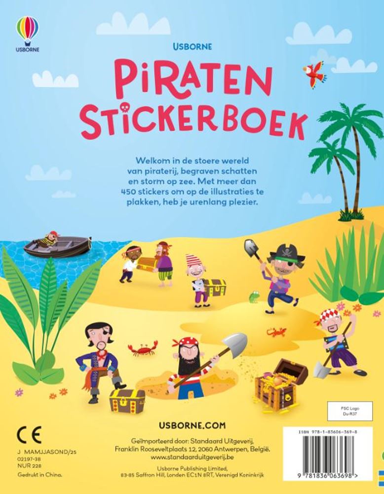 Chargez l'image dans la visionneuse de la galerie, Piraten stickerboek 5+
