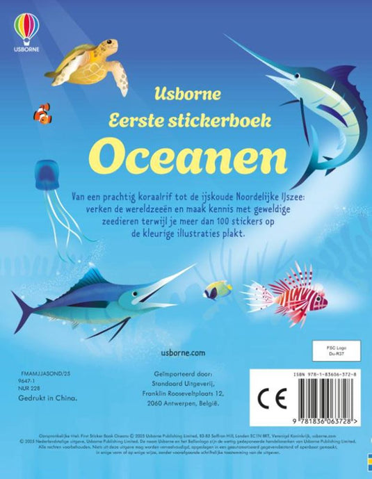 Stickerboek: oceanen. 3+
