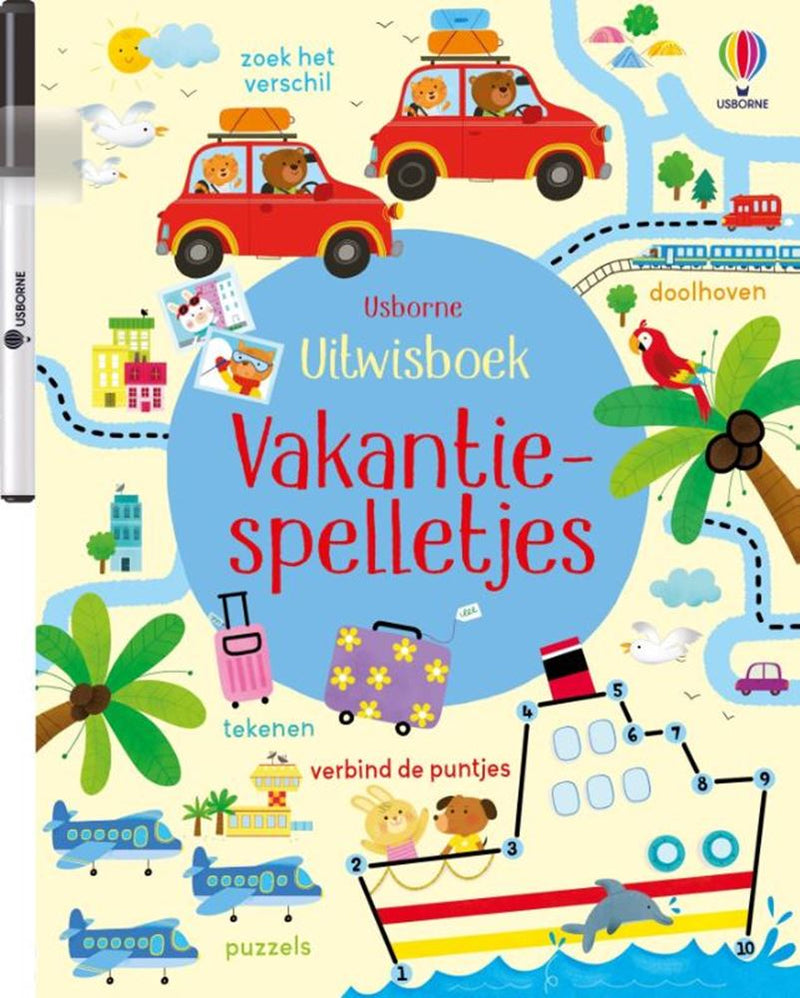 Afbeelding laden in galerijviewer, Uitwisboek: vakantiespelletjes. 3+
