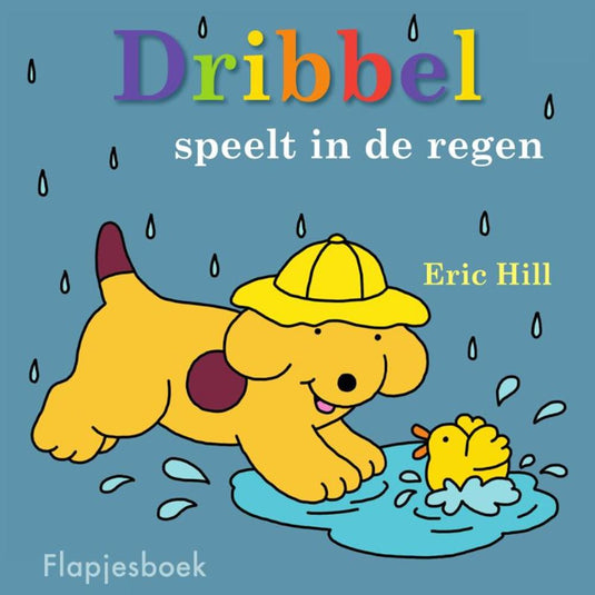 Centraal boekhuis dribbel speelt in de regen. 1+