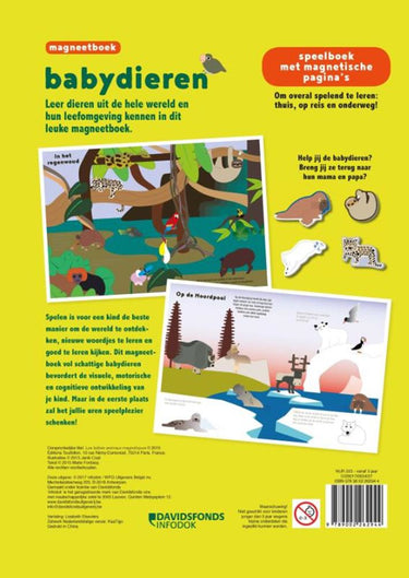 Babydieren (magneetboek). 3+