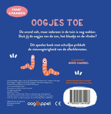 Schuifboek karton: oogjes toe 1+