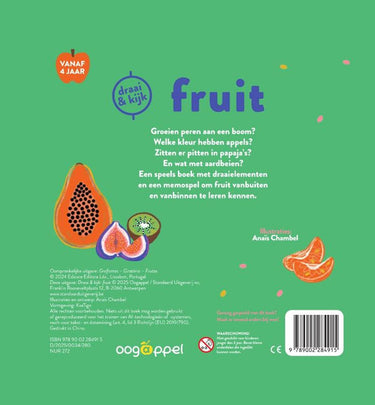 Kartonboek: draai en kijk fruit 4+