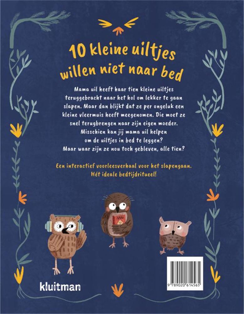 Afbeelding laden in galerijviewer, Uitgeverij kluitman 10 kleine uiltjes willen niet naar bed prentenboek
