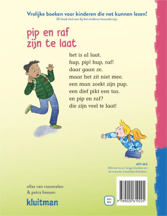 Uitgeverij kluitman lees lees lees - pip en raf zijn te laat (avi-m3)