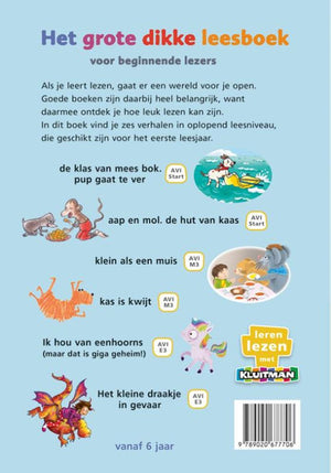 Uitgeverij kluitman het grote dikke leesboek voor beginnende lezers - avi-start, m3 en e3